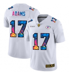 Green Bay Green Bay Green Bay Green Bay Packers 17 Davante Adams Men White Nike Multi Color 2020 NFL Crucial Catch Limited NFL Jersey