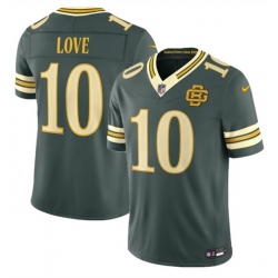 Men Green Bay Packers  10 Jordan Love Dark Green 2026 F U S E  Rivalries Collection Limited Stitched Football Jersey