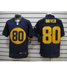 Nike Green Bay Packers 80 Donald Driver Blue Elite NFL Jersey