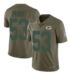 Nike Packers #53 Nick Perry Olive Mens Stitched NFL Limited 2017 Salute To Service Jersey