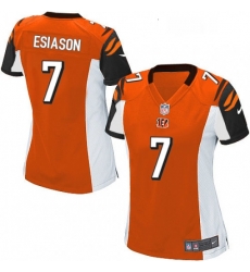 Womens Nike Cincinnati Bengals 7 Boomer Esiason Game Orange Alternate NFL Jersey