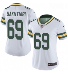 Womens Nike Green Bay Packers 69 David Bakhtiari Elite White NFL Jersey