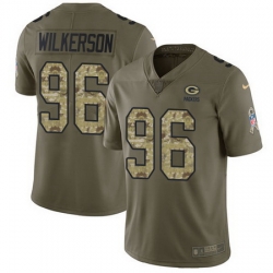 Nike Packers #96 Muhammad Wilkerson Olive Camo Youth Stitched NFL Limited 2017 Salute to Service Jersey