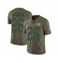 Youth Green Bay Packers 26 Darnell Savage Jr Limited Olive 2017 Salute to Service Football Jersey