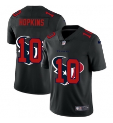 Houston Texans 10 DeAndre Hopkins Men Nike Team Logo Dual Overlap Limited NFL Jersey Black