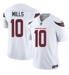 Men Houston Texans  10 Davis Mills White 2026 F U S E  Vapor Limited Stitched Football Jersey