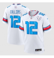 Men Houston Texans 12 Nico Collins Nike White 2026 Rivalries Collection Game Jerseys