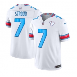 Men Houston Texans  7 C J  Stroud White 2026 F U S E   HOUSTON US  Rivalries Collection Limited Stitched Football Jersey