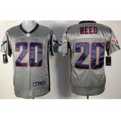 Nike Houston Texans 20 Ed Reed Grey Elite Shadow NFL Jersey