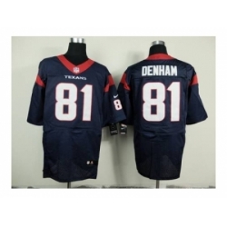 Nike Houston Texans 81 Anthony Denham blue Elite NFL Jerseys