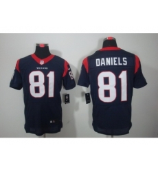 Nike Houston Texans 81 Owen Daniels Blue Elite NFL Jersey