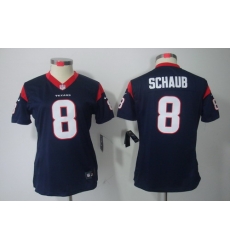 Nike Women Houston Texans #8 Schaub Blue Color[NIKE LIMITED Jersey]