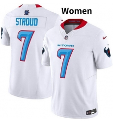 Women Houston Texans Active Player Custom White 2024 F U S E  Limited Stitched Jersey