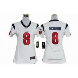 Women Nike Houston Texans #8 schaub White Jerseys