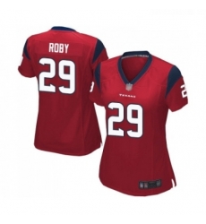 Womens Houston Texans 29 Bradley Roby Game Red Alternate Football Jersey