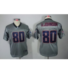 Nike Youth Houston Texans #80 Andre Johnson[Youth Grey Shadow Elite Jerseys]