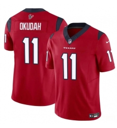 Youth Houston Texans 11 Jeff Okudah Red 2024 F U S E Vapor Untouchable Limited Stitched Football Jersey