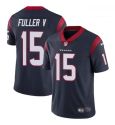 Youth Nike Houston Texans 15 Will Fuller V Elite Navy Blue Team Color NFL Jersey