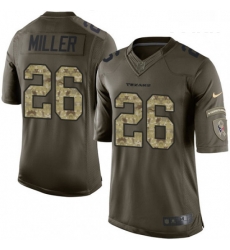 Youth Nike Houston Texans 26 Lamar Miller Elite Green Salute to Service NFL Jersey