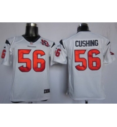 Youth Nike Houston Texans 56 Brian Cushing White Nike NFL Jerseys W 10TH Patch