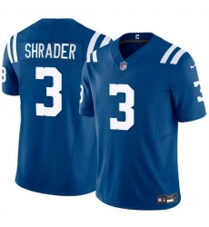 Men Indianapolis Colts 3 Spencer Shrader Blue 2025 F U S E Vapor Limited Stitched Football Jersey Men Indianapolis Colts 3 Spencer Shrader Blue 2025 F U S E Vapor Limited Stitched Football Jersey