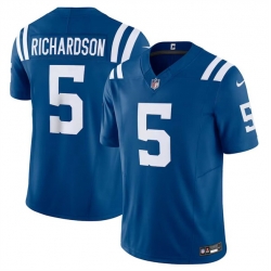 Men Indianapolis Colts 5 Anthony Richardson Blue 2023 F U S E Vapor Untouchable Stitched Football Jersey