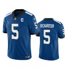 Men Indianapolis Colts 5 Anthony Richardson Royal 2023 F U S E Indiana Nights Limited Stitched Football Jersey