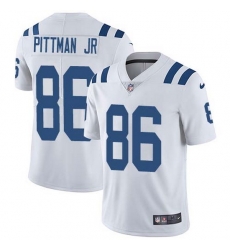 Nike Colts 86 Michael Pittman Jr  White Men Stitched NFL Vapor Untouchable Limited Jersey