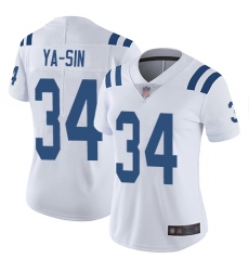 Colts 34 Rock Ya Sin White Women Stitched Football Vapor Untouchable Limited Jersey