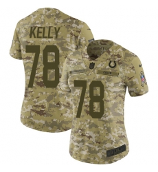 Nike Colts #78 Ryan Kelly Camo Women Stitched NFL Limited 2018 Salute to Service Jersey