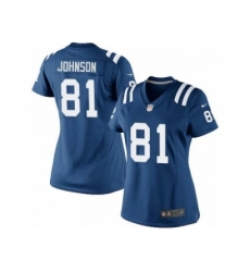 Women Nike Indianapolis Colts 81 Andre Johnson blue NFL Jersey