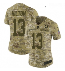 Womens Nike Indianapolis Colts 13 TY Hilton Limited Camo 2018 Salute to Service NFL Jersey