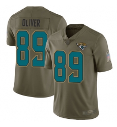 Jaguars 89 Josh Oliver Olive Men Stitched Football Limited 2017 Salute To Service Jersey