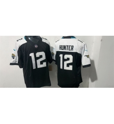 Men Jacksonville Jaguars 12 Travis Hunter Black White Draft F U S E Vapor Limited Stitched Football Jersey Men Jacksonville Jaguars 12 Travis Hunter Black White Draft F U S E Vapor Limited Stitched Football Jersey