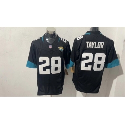 Men Jacksonville Jaguars  28 Fred Taylor Black 2026 F U S E  Vapor Untouchable Limited Stitched Jersey