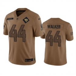 Men Jacksonville Jaguars 44 Travon Walker 2023 Brown Salute To Service Vapor Untouchable Limited Stitched Jersey