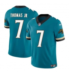 Men Jacksonville Jaguars 7 Brian Thomas Jr Teal 2025 F U S E  Prowler Throwback Vapor Limited Stitched Football Jersey