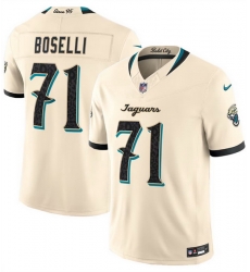 Men Jacksonville Jaguars 71 Tony Boselli Cream 2026 F U S E Rivalries Collection Limited Stitched Football Jersey Men Jacksonville Jaguars 71 Tony Boselli Cream 2026 F U S E Rivalries Collection Limited Stitched Football Jersey