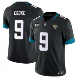 Men Jacksonville Jaguars  9 Logan Cooke Black 2026 F U S E  4 Star C Patch Vapor Limited Stitched Football Jersey
