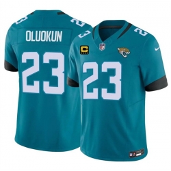 Men Jacksonville Jaguars  Foyesade Oluokun Teal 2026 F U S E  4 Star C Patch Vapor Limited Stitched Football Jersey