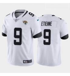 Men Jacksonville Jaguars Travis Etienne White Blue Black 2021 Draft Jersey