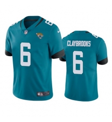 Men's Jacksonville Jaguars #6 Chris Claybrooks Teal Vapor Untouchable Limited Stitched Jersey