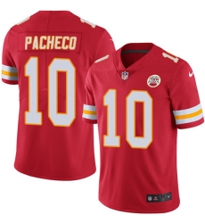 Men Kansas City Chiefs 10 Isiah Pacheco Red Vapor Untouchable Limited Stitched Football Jersey