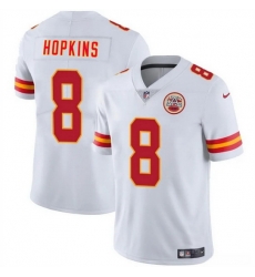 Men  Kansas City Chiefs 8 DeAndre Hopkins White Vapor Untouchable Limited Stitched Football Jersey