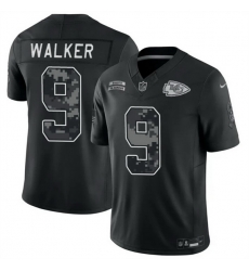 Men Kansas City Chiefs 9 Kenneth Walker III Black F U S E 2026 Salute to Service Limited Stitched Football Jersey