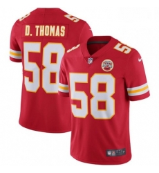 Men Nike Kansas City Chiefs 58 Derrick Thomas Red Team Color Vapor Untouchable Limited Player NFL Jersey