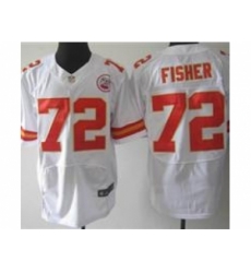 Nike Kansas City Chiefs 72 Eric Fisher White Elite NFL Jersey