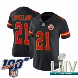 2020 Super Bowl LIV Women Kansas City Chiefs #21 Bashaud Breeland Limited Black Rush Vapor Untouchable Football Jersey