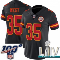 2020 Super Bowl LIV Women Nike Kansas City Chiefs #35 Charcandrick West Limited Black Rush Vapor Untouchable NFL Jersey