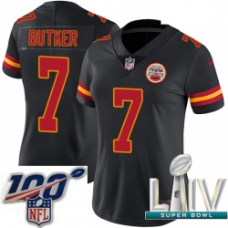 2020 Super Bowl LIV Women Nike Kansas City Chiefs #7 Harrison Butker Limited Black Rush Vapor Untouchable NFL Jersey